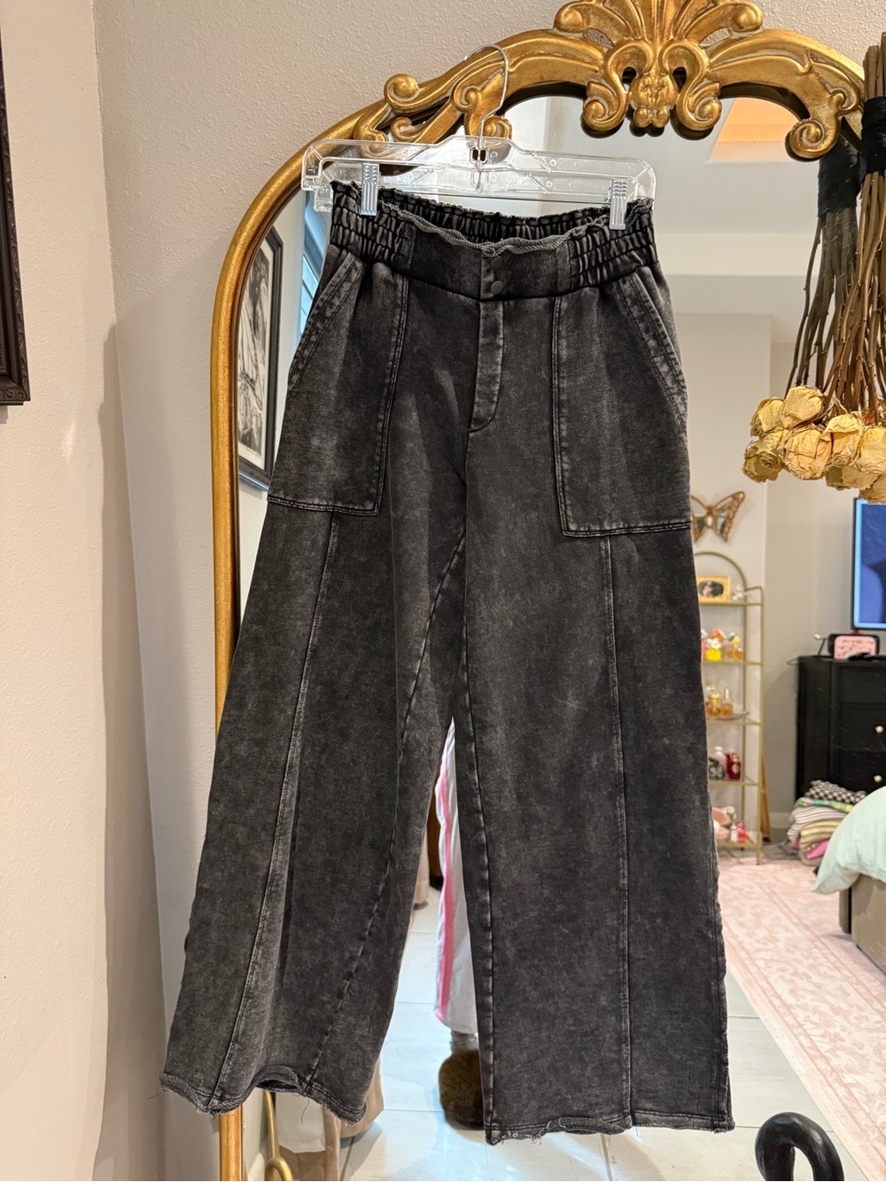 Flag & Anthem Black Wide Leg Utility Pants